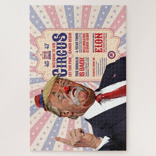 Trump's Clown Show Circus - Vintage Poster Design Legpuzzel (Verticaal)
