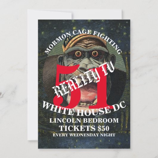 Trump's Dead After Party in Hell It will be Wild Kaart (Achterkant)