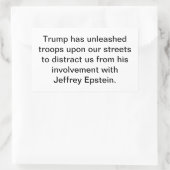 Trump's Epstein Distraction Hankamer Artjunkhaus  Rechthoekige Sticker (Tas)