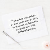 Trump's Epstein Distraction Hankamer Artjunkhaus  Rechthoekige Sticker (Envelop)