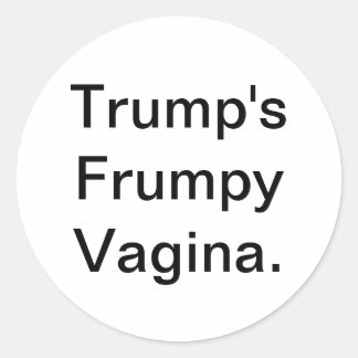 Trump's Flodderige Vagina Hankamer Artjunkhaus Str Ronde Sticker