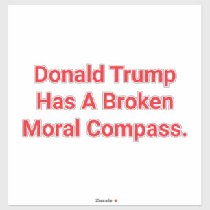Trump's Gebroken Moreel Hankamer Artjunkhaus Liefd Sticker