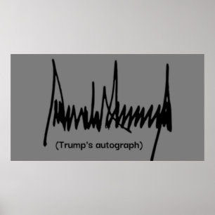 Trumps gesigneerde poster