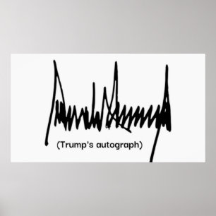 Trumps gesigneerde poster