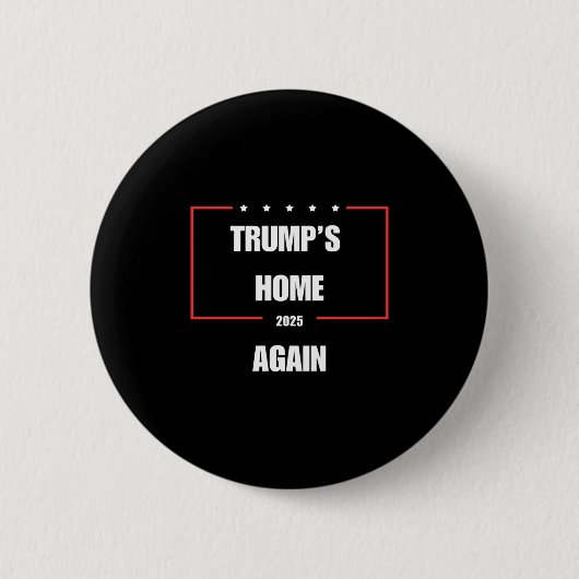 Trump's huis opnieuw 2025 ronde button 5,7 cm (Voorkant)