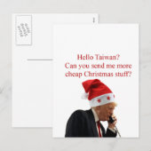 Trump's kerstoproep aan Taiwan Feestdagenkaart (Voorkant / Achterkant)