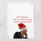 Trump's kerstoproep aan Taiwan Feestdagenkaart (Voorkant / Achterkant)