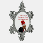 Trump's kerstoproep aan Taiwan Tin Sneeuwvlok Ornament (Links)