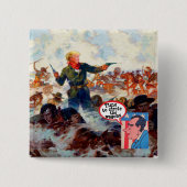 Trump's laatste standaard vierkante button 5,1 cm (Voorkant)