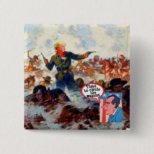 Trump's laatste standaard vierkante button 5,1 cm