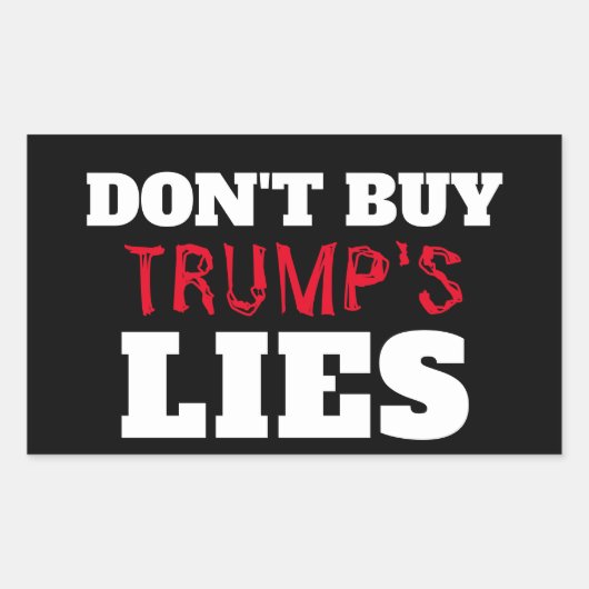 Trump's Lies Sticker (Voorkant)