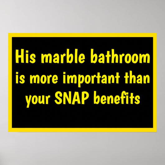 Trumps Marble Bathroom Poster (Voorkant)