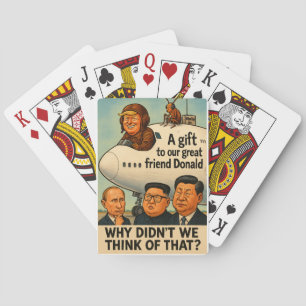 Trumps nieuwe vliegtuig uit Qatar Pokerkaarten