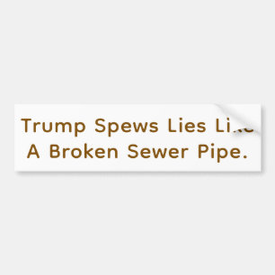 Trump's Riool Leugens Hankamer Artjunkhaus Stripve Bumpersticker