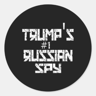 Trump's Russische Spion Funny Conservatieve Trump Ronde Sticker