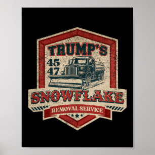 Trump's Sneeuwvlok Verwijderingsdienst Grappige Tr Poster
