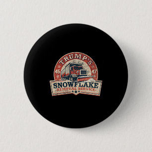 Trump's Sneeuwvlok Verwijderingsdienst Trump 45 47 Ronde Button 5,7 Cm