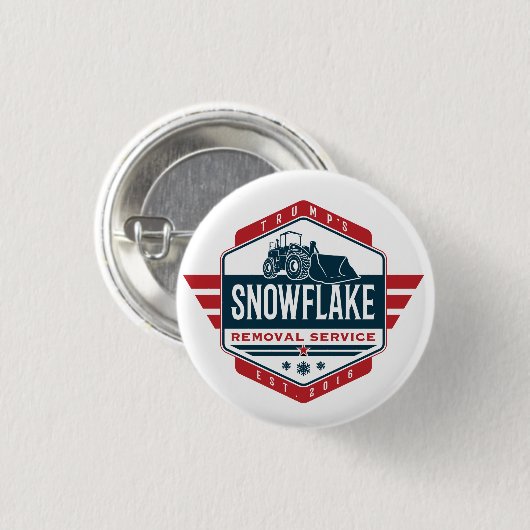 Trump's Snowflake Delete Service Novelty Ronde Button 3,2 Cm (Voorkant /achterkant)