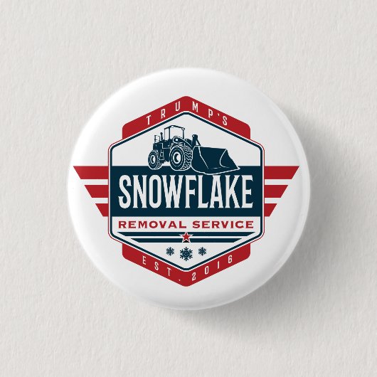 Trump's Snowflake Delete Service Novelty Ronde Button 3,2 Cm (Voorkant)