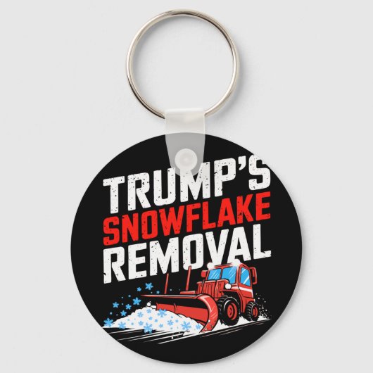 Trumps Snowflake Removal Bold Conservative Statem Sleutelhanger (Voorkant)