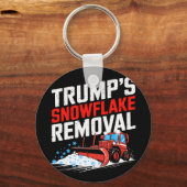 Trumps Snowflake Removal Bold Conservative Statem Sleutelhanger (Voorkant)