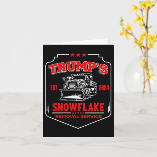 Trumps Snowflake Removal Service (2-kant) Grappig  Kaart (Gele Bloem)