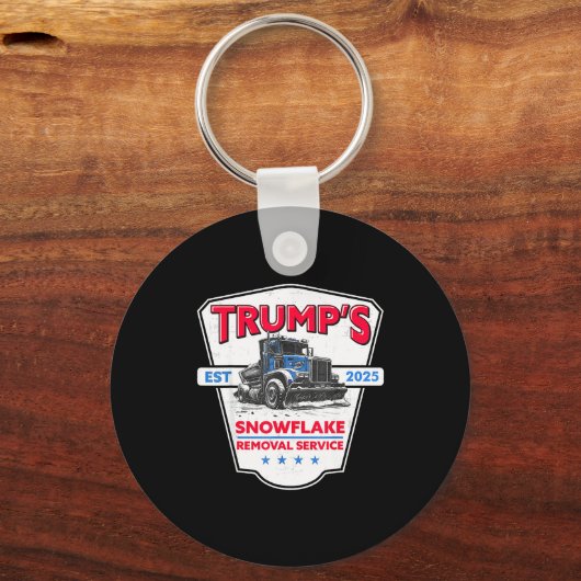 Trump's Snowflake Removal Service Funny Trump 2025 Sleutelhanger (Voorkant)