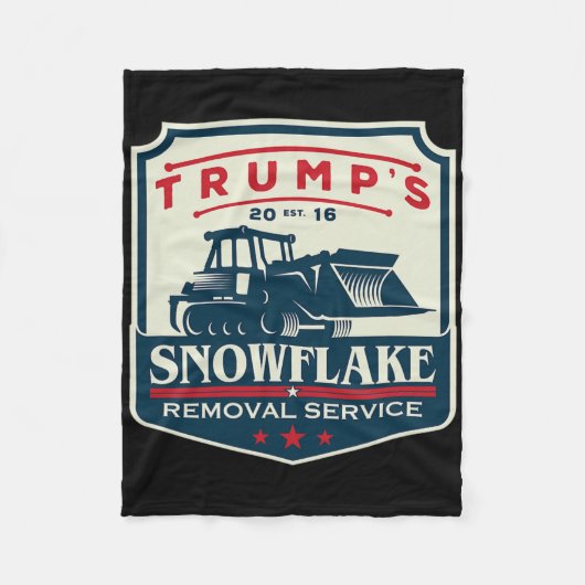 Trump's Snowflake Removal Service Grappig Donald T Fleece Deken (Voorkant)