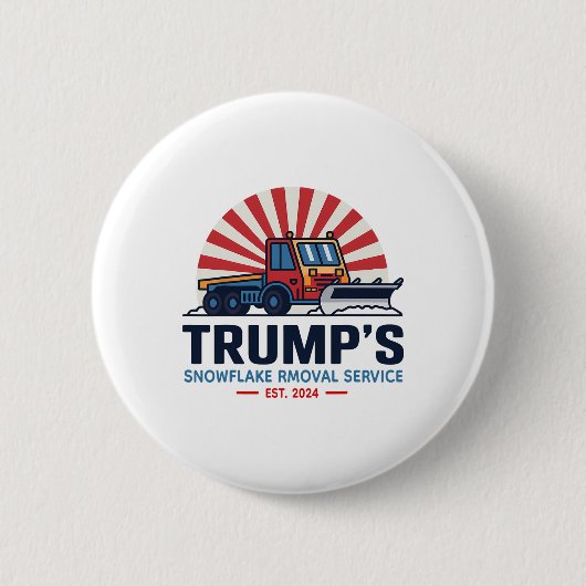 Trump's Snowflake Removal Service Grappig Donald T Ronde Button 5,7 Cm (Voorkant)