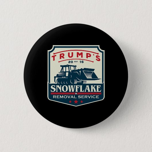 Trump's Snowflake Removal Service Grappig Donald T Ronde Button 5,7 Cm (Voorkant)