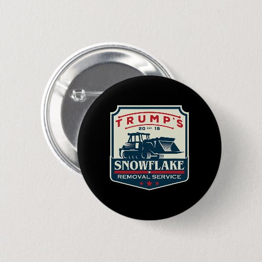 Trump's Snowflake Removal Service Grappig Donald T Ronde Button 5,7 Cm (Voorkant /achterkant)