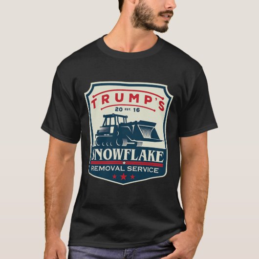 Trump's Snowflake Removal Service Grappig Donald T T-shirt (Voorkant)