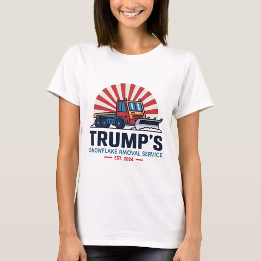 Trump's Snowflake Removal Service Grappig Donald T T-shirt (Voorkant)