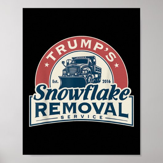 Trumps Snowflake Removal Service Grappig Trump 202 Poster (Voorkant)