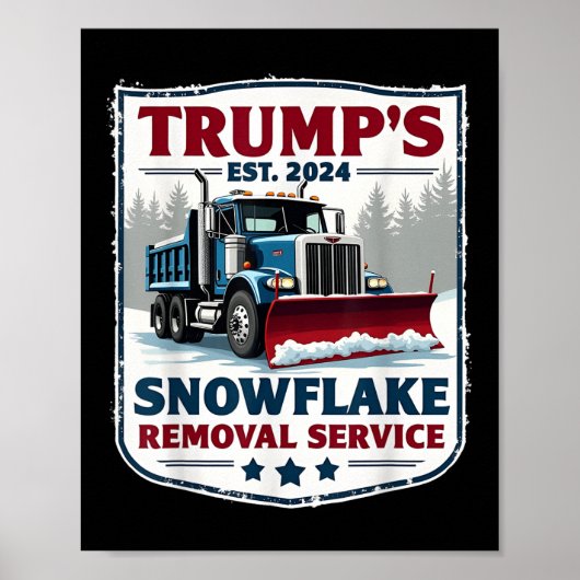 Trumps Snowflake Removal Service Grappig Trump 202 Poster (Voorkant)