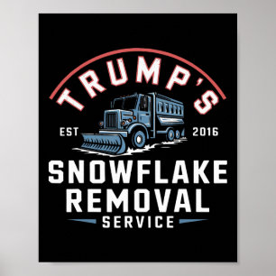 Trumps Snowflake Removal Service Grappig Trump 202 Poster