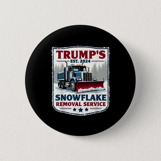 Trumps Snowflake Removal Service Grappig Trump 202 Ronde Button 5,7 Cm (Voorkant)
