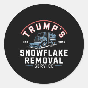 Trumps Snowflake Removal Service Grappig Trump 202 Ronde Sticker