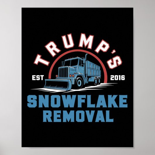 Trump's Snowflake Removal Service Grappig Trump 20 Poster (Voorkant)