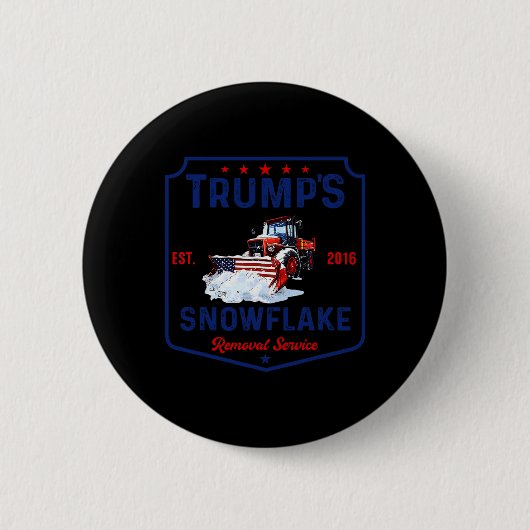 Trump's Snowflake Removal Service Grappig Trump 20 Ronde Button 5,7 Cm (Voorkant)