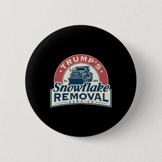 Trump's Snowflake Removal Service Grappig Trump 20 Ronde Button 5,7 Cm (Voorkant)