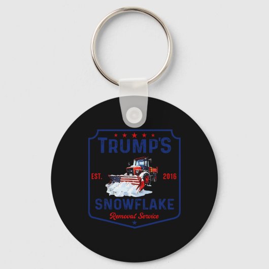 Trump's Snowflake Removal Service Grappig Trump 20 Sleutelhanger (Voorkant)