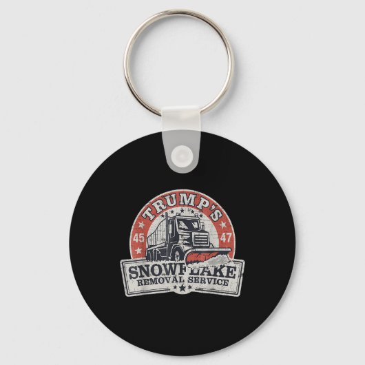 Trumps Snowflake Removal Service Grappig Trump Sleutelhanger (Voorkant)