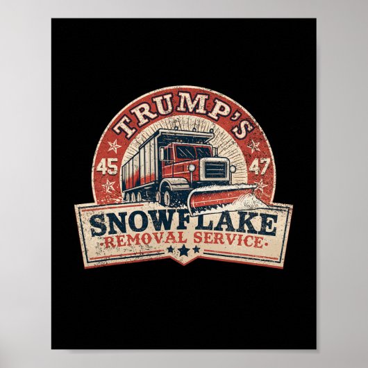 Trump's Snowflake Removal Service Grappig Trump Vi Poster (Voorkant)