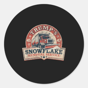 Trump's Snowflake Removal Service Grappig Trump Vi Ronde Sticker