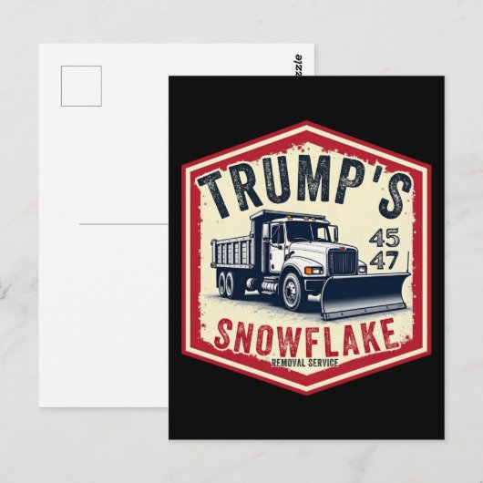 Trump's Snowflake Removal Service Grappige Kerst Briefkaart (Voorkant / Achterkant)