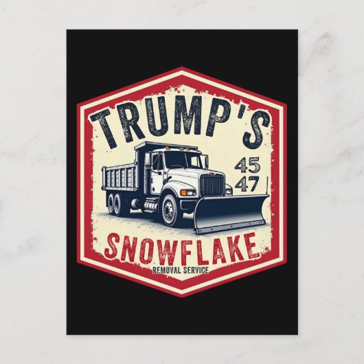Trump's Snowflake Removal Service Grappige Kerst Briefkaart (Voorkant)