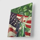 Trump's St. Paddy Vierkante Klok (Hoek)