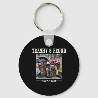 Trumps Supporters Garbyge Raccoon Trashy And Proud Sleutelhanger