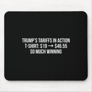 Trumps tarieven in actie grappig politiek anti-tee muismat